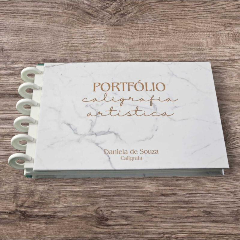 Portfólio para Caligrafia Artística (sistema de discos)