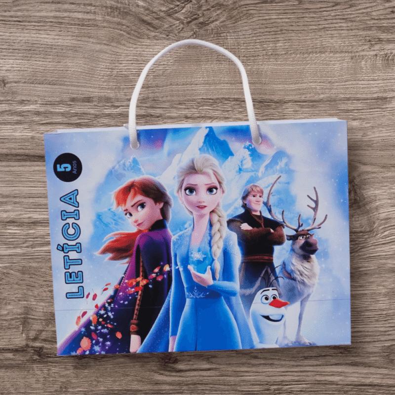 Sacola personalizada para festa infantil 20x15x6cm